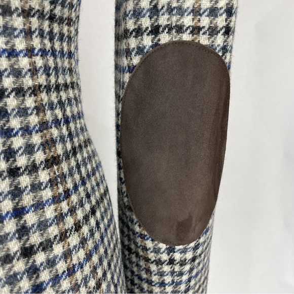 J CREW Blazer Jacket Wool Plaid Houndstooth Navy/Brown/Grey/Multi Size 2 - Picture 4 of 12